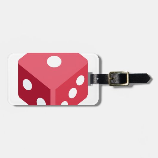 Twitter emoji - Rode dobbelstenen Bagagelabel (Voorkant horizontaal)