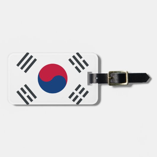 Twitter emoji - South Korea Flag Bagagelabel (Voorkant horizontaal)