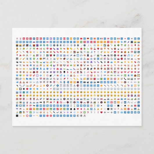 Twitter Emoji (Twemoji) Briefkaart (Voorkant)