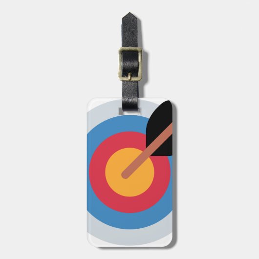 Twitter Emoticon - target archery Bagagelabel (Voorkant verticaal)