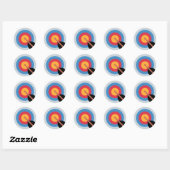 Twitter Emoticon - target archery Ronde Sticker (Vel)