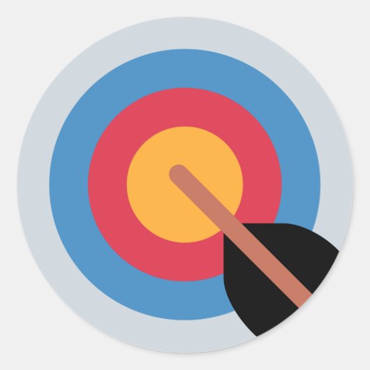 Twitter Emoticon - target archery Ronde Sticker (Voorkant)