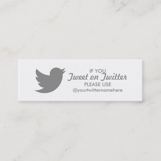 twitter-evenement mini visitekaartje (Voorkant)