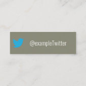 Twitter, gepersonaliseerd " behangsel" mini visitekaartje (Achterkant)