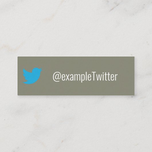 Twitter, gepersonaliseerd " behangsel" mini visitekaartje (Achterkant)