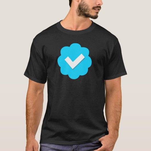 Twitter geverifieerd badge t-shirt (Voorkant)