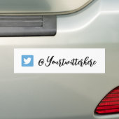 Twitter Handle Script sticker (Op auto)