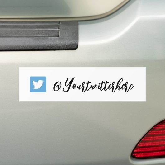 Twitter Handle Script sticker (Op auto)