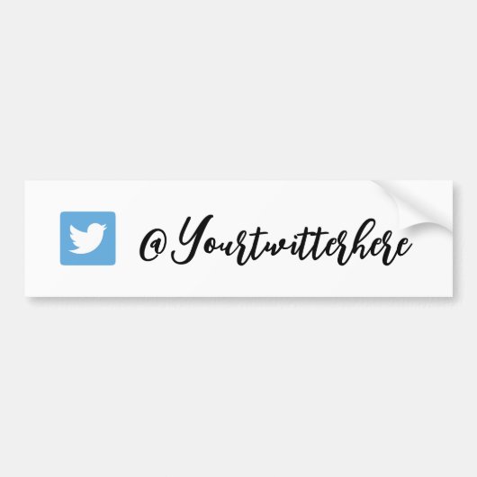 Twitter Handle Script sticker (Voorkant)