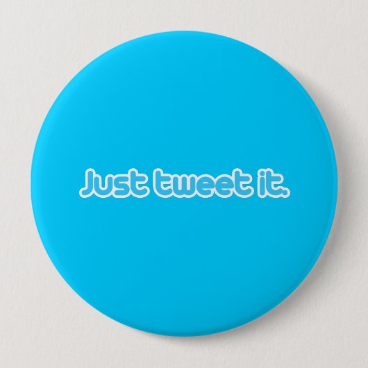 Twitter het gewoon ronde button 4,0 cm (Voorkant)