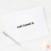 Twitter het gewoon ronde sticker (Envelop)
