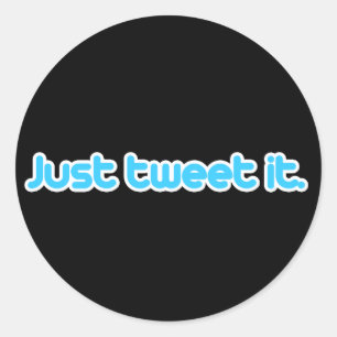 Twitter het gewoon ronde sticker