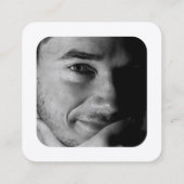 Twitter Icon Logo Editor PROFIEL Promotie Vierkante Visitekaartje (Achterkant)