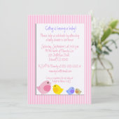 Twitter in Town - Baby shower nodigt uit Kaart (Staand voorkant)