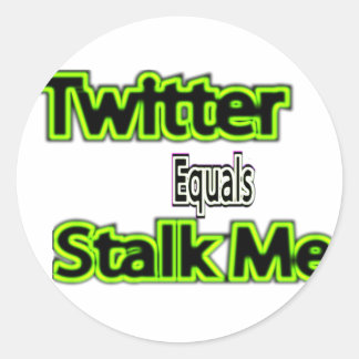 twitter is gelijk aan stalk me sticker