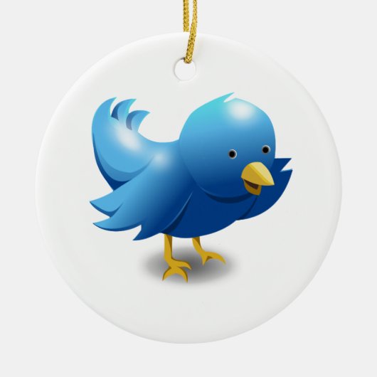 Twitter-logo Keramisch Ornament (Voorkant)