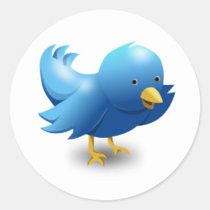 Twitter-logo Ronde Sticker