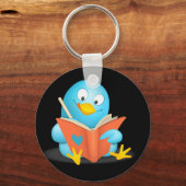 Twitter Mania - Twitter Bird Reading Sleutelhanger (Voorkant)