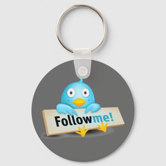 Twitter Mania - Volg Baby Bird Sleutelhanger (Voorkant)