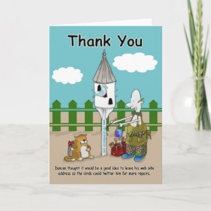 Twitter me grappig Dank je wel Bedankkaart