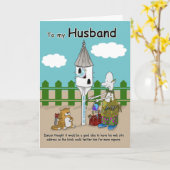 Twitter me grappig Husband Birthday-kaart Kaart (Gele Bloem)