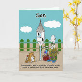 twitter me grappige zoon verjaardagskaart kaart (Gele Bloem)