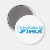Twitter me Ik volg Jezus Christus Magneet (Voorkant / Achterkant)