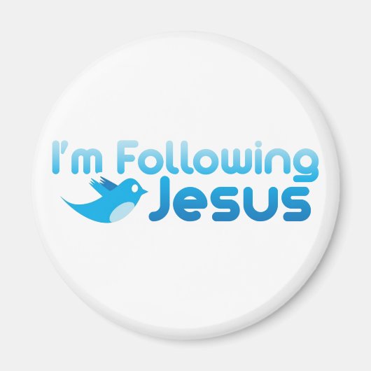 Twitter me Ik volg Jezus Christus Magneet (Voorkant)