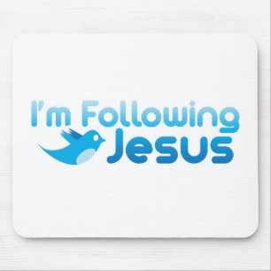 Twitter me Ik volg Jezus Christus Muismat