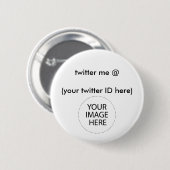 Twitter me @ (je twitter-ID hier) The MUSEUM Ronde Button 5,7 Cm (Voorkant /achterkant)