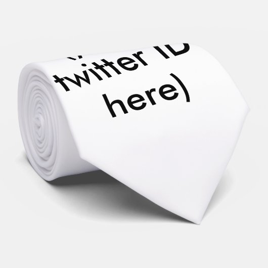 Twitter me @ (je twitter-ID hier) The MUSEUM Stropdas (Opgerold)