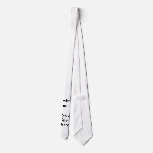 Twitter me @ (je twitter-ID hier) The MUSEUM Stropdas (Achterkant)