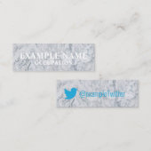 Twitter met gepersonaliseerde marmer mini visitekaartje (Voorkant / Achterkant)