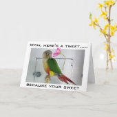 TWITTER MET JE MOEDER HAPPY MOEDERDAG KAART (Gele Bloem)