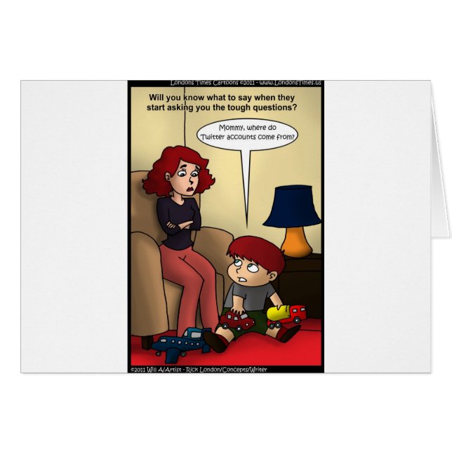 Twitter Moeders Grappige Kaarten Mokken & Cadeaus (Voorkant Horizontaal)