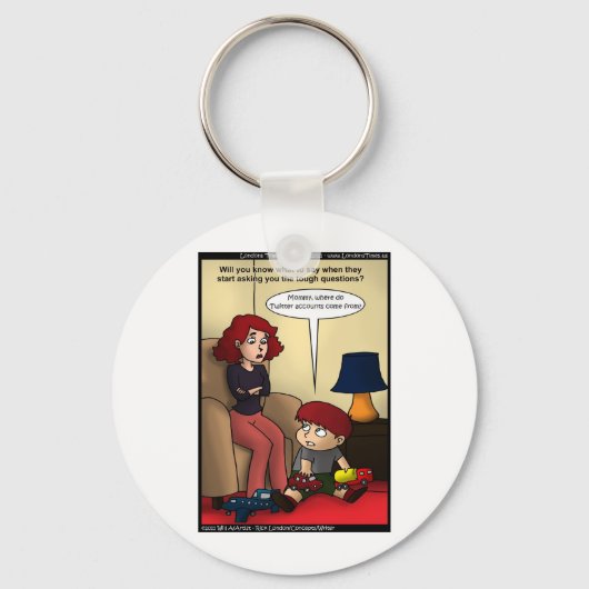 Twitter Moeders Grappige Kaarten Mokken & Cadeaus Sleutelhanger (Voorkant)