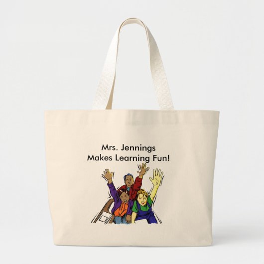 Twitter-naam Grote Tote Bag (Voorkant)