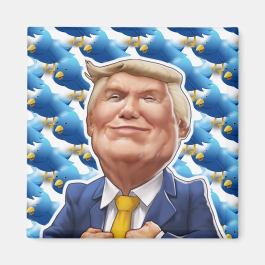 Twitter Obessed Trump Magneet (Voorkant)