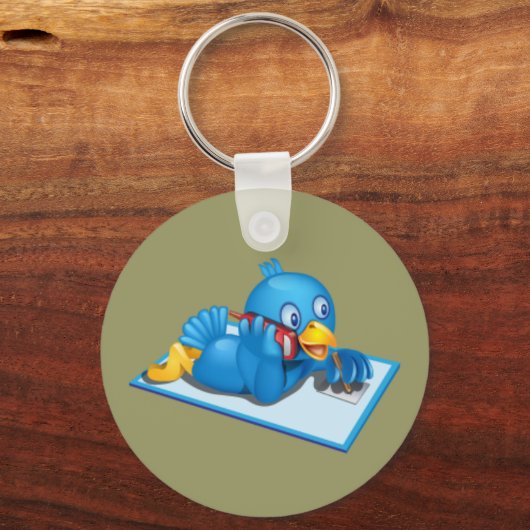 Twitter op de telefoon sleutelhanger (Voorkant)