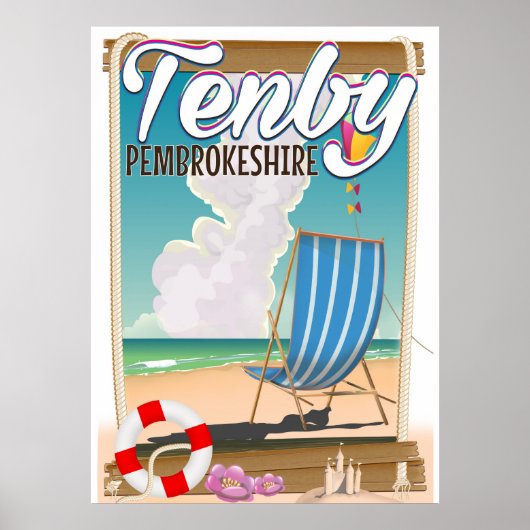 Twitter-reisposter voor het strand van Pembrokeshi Poster (Voorkant)