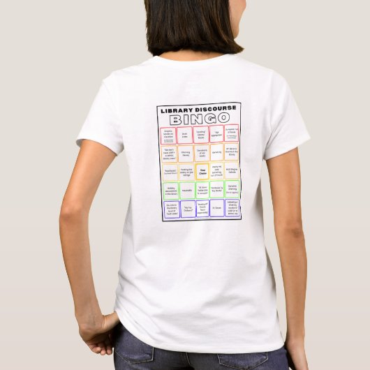 Twitter-Shirt Library Bingo Library T-shirt (Achterkant)