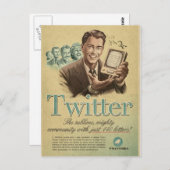 Twitter Social Media en stuur mijn liefde terug Briefkaart (Voorkant / Achterkant)