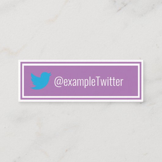 Twitter, speciaal gepersonaliseerd "Blooming Flowe Mini Visitekaartje (Achterkant)