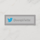 Twitter, speciaal gepersonaliseerd "Brick Housing" Mini Visitekaartje (Achterkant)