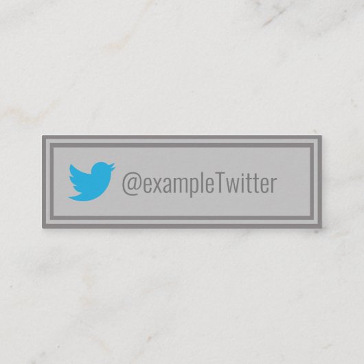 Twitter, speciaal gepersonaliseerd "Brick Housing" Mini Visitekaartje (Achterkant)