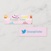 Twitter, speciaal gepersonaliseerd "Cupcakes" Mini Visitekaartje (Voorkant / Achterkant)