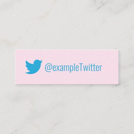 Twitter, speciaal gepersonaliseerd "Cupcakes" Mini Visitekaartje (Achterkant)