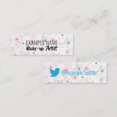 Twitter, speciaal gepersonaliseerd "Floral Bloom" Mini Visitekaartje (Voorkant / Achterkant)