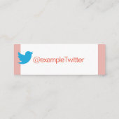 Twitter, speciaal gepersonaliseerd "Perzische bloe Mini Visitekaartje (Achterkant)