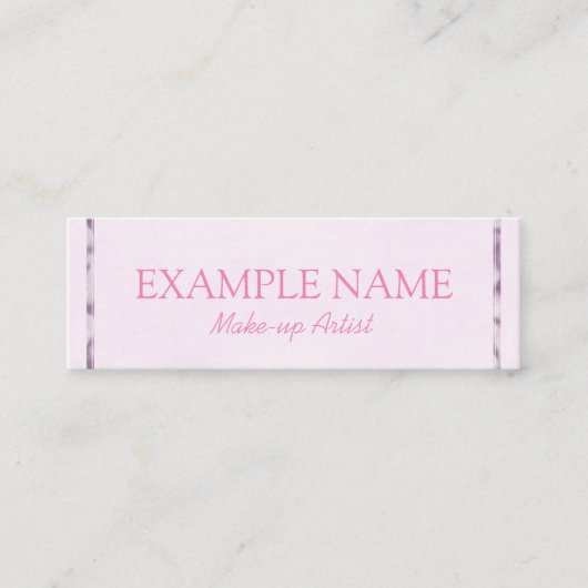 Twitter, speciaal gepersonaliseerd "roze leder" mini visitekaartje (Voorkant)